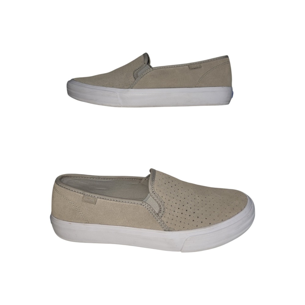 Keds Women 9.5 Taupe Perforated Slip On Sneakers